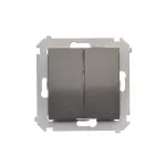 Simon 54 WMDL-0612xx-048 Łącznik schodowy podwójny z podświetleniem (moduł) 10AX, 250V~, zaciski śrubowe; antracyt