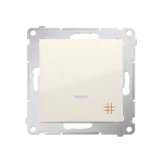 Simon 54 WMDL-071xxx-041 Łącznik krzyżowy z podświetleniem LED (moduł) 10AX, 250V~, szybkozłącza; kremowy