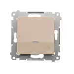 Simon 54 WMDL-071xxx-041 Łącznik krzyżowy z podświetleniem LED (moduł) 10AX, 250V~, szybkozłącza; kremowy