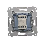 Simon 54 WMDL-071xxx-043 Łącznik krzyżowy z podświetleniem LED (moduł) 10AX, 250V~, szybkozłącza; srebrny mat