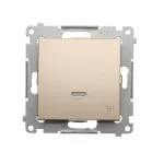 Simon 54 WMDL-071xxx-044 Łącznik krzyżowy z podświetleniem LED (moduł) 10AX, 250V~, szybkozłącza; złoty mat