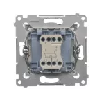 Simon 54 WMDL-021xxx-011 Łącznik dwubiegunowy z podświetleniem LED (moduł) 10AX, 250V~, szybkozłącza; biały