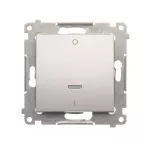 Simon 54 WMDL-021xxx-043 Łącznik dwubiegunowy z podświetleniem LED (moduł) 10AX, 250V~, szybkozłącza; srebrny mat