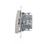 Simon 54 WMDL-021xxx-043 Łącznik dwubiegunowy z podświetleniem LED (moduł) 10AX, 250V~, szybkozłącza; srebrny mat