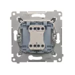 Simon 54 WMDL-021xxx-043 Łącznik dwubiegunowy z podświetleniem LED (moduł) 10AX, 250V~, szybkozłącza; srebrny mat