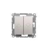 Simon 54 WMDL-040xxx-043 Przycisk roletowy (moduł) 10AX, 250V~, szybkozłącza; srebrny mat