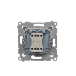 Simon 54 WMDL-040xxx-043 Przycisk roletowy (moduł) 10AX, 250V~, szybkozłącza; srebrny mat