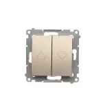 Simon 54 WMDL-040xxx-044 Przycisk roletowy (moduł) 10AX, 250V~, szybkozłącza; złoty mat