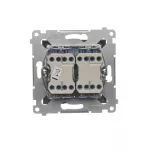 Simon 54 WMDL-042xx2-048 Łącznik roletowy podwójny (moduł) 10A, 250V~, szybkozłącza. W komplecie z pierścieniem dekoracyjnym; antracyt