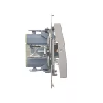 Simon 54 WMDL-091xxx-043 Przycisk „dzwonek” z podświetleniem LED (moduł) 10AX, 250V~, szybkozłącza; srebrny mat