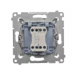 Simon 54 WMDL-081xxx-043 Przycisk „światło” z podświetleniem LED (moduł) 10AX, 250V~, szybkozłącza; srebrny mat