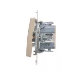 Simon 54 WMDL-081xxx-044 Przycisk „światło” z podświetleniem LED (moduł) 10AX, 250V~, szybkozłącza; złoty mat