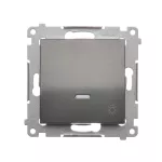 Simon 54 WMDL-081xxx-048 Przycisk „światło” z podświetleniem LED (moduł) 10AX, 250V~, szybkozłącza; antracyt