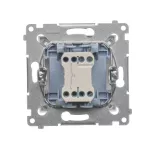 Simon 54 WMDL-0P03xx-011 Przycisk pojedynczy zwierny bez piktogramu (moduł) 10AX, 250V~, szybkozłącza; biały