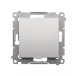 Simon 54 WMDL-0P03xx-043 Przycisk pojedynczy zwierny bez piktogramu (moduł) 10AX, 250V~, szybkozłącza; srebrny mat