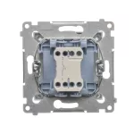 Simon 54 WMDL-0P03xx-043 Przycisk pojedynczy zwierny bez piktogramu (moduł) 10AX, 250V~, szybkozłącza; srebrny mat
