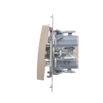 Simon 54 WMDL-0P03xx-044 Przycisk pojedynczy zwierny bez piktogramu (moduł) 10AX, 250V~, szybkozłącza; złoty mat