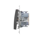 Simon 54 WMDL-0P03xx-048 Przycisk pojedynczy zwierny bez piktogramu (moduł) 10AX, 250V~, szybkozłącza; antracyt