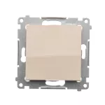 Simon 54 WMDL-0P0x2x-041 Przycisk pojedynczy zwierny bez piktogramu (moduł) 16AX, 250V~, zaciski śrubowe; kremowy