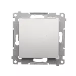 Simon 54 WMDL-0P0x2x-043 Przycisk pojedynczy zwierny bez piktogramu (moduł) 16AX, 250V~, zaciski śrubowe; srebrny mat
