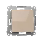 Simon 54 WMDL-0PR3xx-041 Przycisk pojedynczy rozwierny bez piktogramu (moduł) 10AX, 250V~, szybkozłącza; kremowy