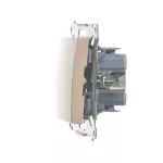 Simon 54 WMDL-0PR3xx-041 Przycisk pojedynczy rozwierny bez piktogramu (moduł) 10AX, 250V~, szybkozłącza; kremowy