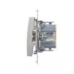 Simon 54 WMDL-0PR3xx-043 Przycisk pojedynczy rozwierny bez piktogramu (moduł) 10AX, 250V~, szybkozłącza; srebrny mat