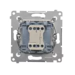 Simon 54 WMDL-0PR3xx-043 Przycisk pojedynczy rozwierny bez piktogramu (moduł) 10AX, 250V~, szybkozłącza; srebrny mat