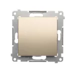 Simon 54 WMDL-0PR3xx-044 Przycisk pojedynczy rozwierny bez piktogramu (moduł) 10AX, 250V~, szybkozłącza; złoty mat