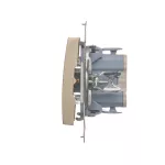 Simon 54 WMDL-0PR3xx-044 Przycisk pojedynczy rozwierny bez piktogramu (moduł) 10AX, 250V~, szybkozłącza; złoty mat