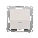 Simon 54 WMDL-0P1xxx-011 Przycisk pojedynczy zwierny z podświetleniem LED bez piktogramu (moduł) 10AX, 250V~, szybkozłącza; biały