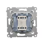 Simon 54 WMDL-0P1xxx-011 Przycisk pojedynczy zwierny z podświetleniem LED bez piktogramu (moduł) 10AX, 250V~, szybkozłącza; biały