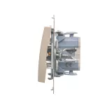 Simon 54 WMDL-0P1xxx-044 Przycisk pojedynczy zwierny z podświetleniem LED bez piktogramu (moduł) 10AX, 250V~, szybkozłącza; złoty mat