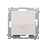 Simon 54 WMDL-011xP2-011 Przycisk pojedynczy zwierny z podświetleniem LED bez piktogramu (moduł) 16AX, 250V~, zaciski śrubowe; biały