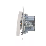 Simon 54 WMDL-011xP2-011 Przycisk pojedynczy zwierny z podświetleniem LED bez piktogramu (moduł) 16AX, 250V~, zaciski śrubowe; biały