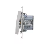 Simon 54 WMDL-011xP2-043 Przycisk pojedynczy zwierny z podświetleniem LED bez piktogramu (moduł) 16AX, 250V~, zaciski śrubowe; srebrny mat