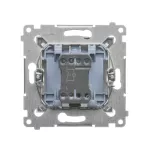Simon 54 WMDL-011xP2-043 Przycisk pojedynczy zwierny z podświetleniem LED bez piktogramu (moduł) 16AX, 250V~, zaciski śrubowe; srebrny mat