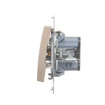 Simon 54 WMDL-011xP2-044 Przycisk pojedynczy zwierny z podświetleniem LED bez piktogramu (moduł) 16AX, 250V~, zaciski śrubowe; złoty mat