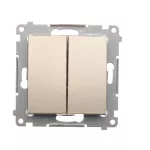 Simon 54 WMDL-0P1xx2-044 Przycisk podwójny zwierny bez piktogramu (moduł) 10AX, 250V~, szybkozłącza; złoty mat