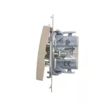 Simon 54 WMDL-0P1xx2-044 Przycisk podwójny zwierny bez piktogramu (moduł) 10AX, 250V~, szybkozłącza; złoty mat