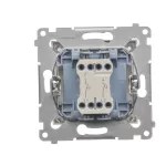 Simon 54 WMDL-0P1xx2-044 Przycisk podwójny zwierny bez piktogramu (moduł) 10AX, 250V~, szybkozłącza; złoty mat