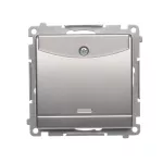 Simon 54 WMDL-0H1xx1-043 Łącznik hotelowy z podświetleniem (moduł); srebrny mat Tylko do ramek S54 PREMIUM. Wymagane jest zastosowanie przekaźnika/stycznika