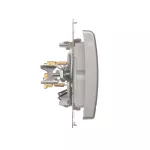 Simon 54 WMDL-0H1xx2-043 Łącznik hotelowy podwójny z podświetleniem (moduł); srebrny mat Tylko do ramek S54 PREMIUM. Wymagane jest zastosowanie przekaźnika/stycznika