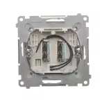 Simon 54 WMDL-0H1xx2-043 Łącznik hotelowy podwójny z podświetleniem (moduł); srebrny mat Tylko do ramek S54 PREMIUM. Wymagane jest zastosowanie przekaźnika/stycznika