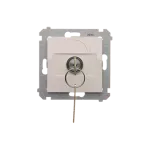 Simon 54 WMDL-0K01xx-011 Łącznik na kluczyk jednobiegunowy (moduł) 2 pozycyjny „0-I” styk N/O, 5 A, 250~. Możliwość wyjęcia klucza w każdej pozycji; biały