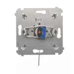 Simon 54 WMDL-0K01xx-043 Łącznik na kluczyk jednobiegunowy (moduł) 2 pozycyjny „0-I” styk N/O, 5 A, 250~. Możliwość wyjęcia klucza w każdej pozycji; srebrny mat