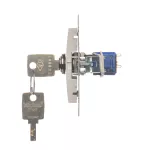 Simon 54 WMDL-0K01Px-011 Łącznik na kluczyk chwilowy – przycisk (moduł) 2 pozycyjny „0-I” styk N/O, 5 A, 250~. Możliwość wyjęcia klucza tylko w pozycji 0; biały