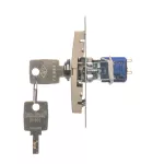 Simon 54 WMDL-0K01Px-044 Łącznik na kluczyk chwilowy – przycisk (moduł) 2 pozycyjny „0-I” styk N/O, 5 A, 250~. Możliwość wyjęcia klucza tylko w pozycji 0; złoty mat