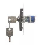 Simon 54 WMDL-0K01Px-048 Łącznik na kluczyk chwilowy – przycisk (moduł) 2 pozycyjny „0-I” styk N/O, 5 A, 250~. Możliwość wyjęcia klucza tylko w pozycji 0; antracyt