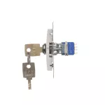 Simon 54 WMDL-0K04Px-011 Łącznik na kluczyk roletowy chwilowy –przycisk (moduł) 3 poz. „I-0-II" 2 styki N/O, 5A, 250~. Możliwość wyjęcia klucza tylko w pozycji 0; biały